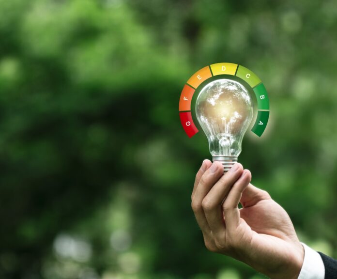 Hand,Hold,Light,Bulb,With,Energy,Efficient,Rating.,Energy,Saving